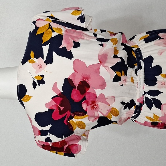 Old Navy Pink and Red Festival Resortwear Flutter Sleeve Floral Sundress Size XL - Picture 9 of 14